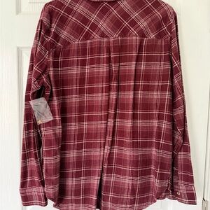 Women’s Burgundy Plaid Shirt
